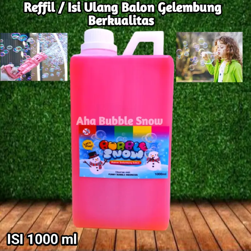 Bubble Gun 1000 ml, Reffil Balon Gelembung Berkualitas, Isi ulang buble stik, buble camera buble gum sabun toys 1