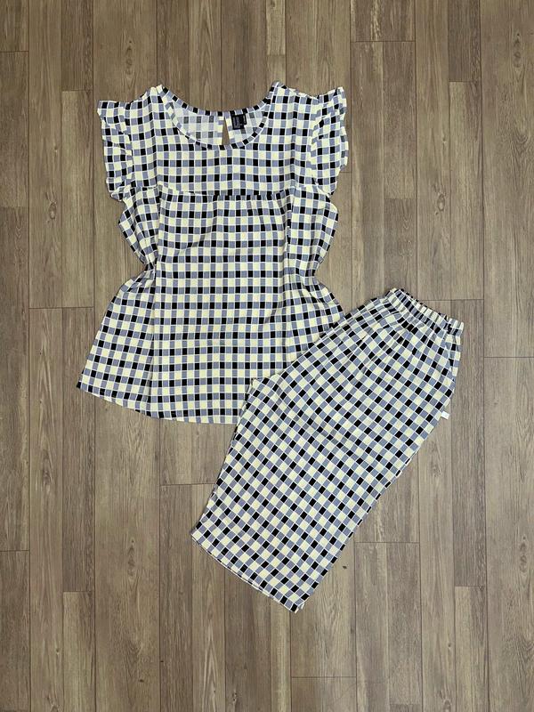 ĐỒ BỘ TOLE LỬNG SỌC CARO CÓ TÚI CÁNH TIÊN NỮ MỊN MÁT (40 - 68KG)