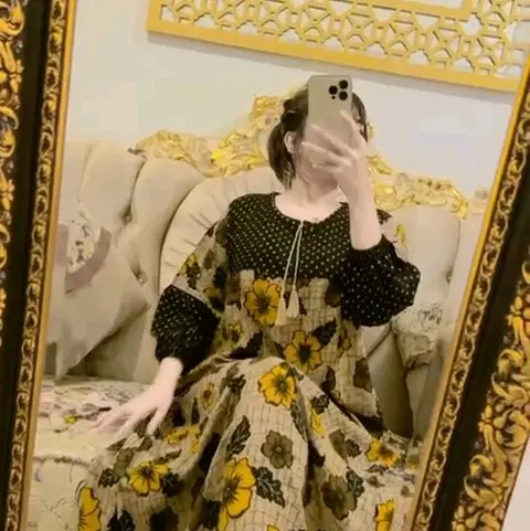 DRESS POLKA MIX FLOWER BUSUI 4