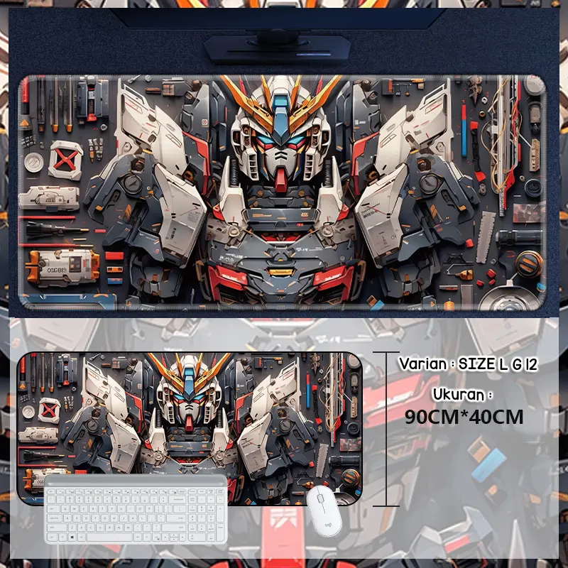 BIG SIZE L 90CMX40CM PREMIUM DESKMAT MOUSE PAD PANJANG ROBOT GUNDAM LARGE KEYBOARD MOUSEPAD GAMING ANTI SLIP GUNPLA GUNDAM SEED 3