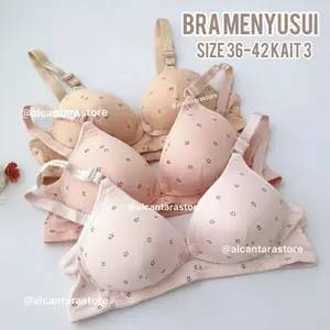 Paket Hemat 2,3Pcs BH Maternity Nurshing Motif Bunga Bra Menyusui Kehamilan Busui Bumil Katun