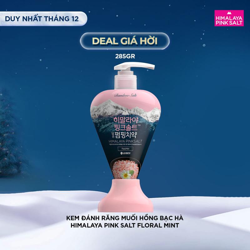 LG Daily Beauty Official Kem đánh răng muối hồng bạc hà Himalaya Pink Salt Floral Mint 285g