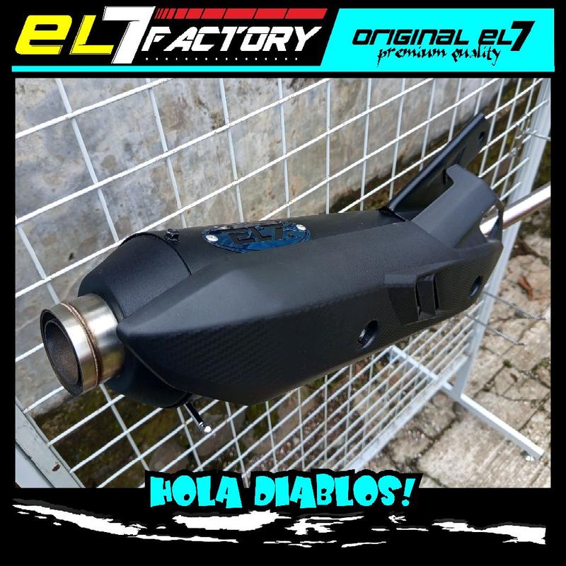 Knalpot Motor Matic EL7 Factory Exhaust Copy Shijiro Full Set Muffler + Tameng airblade All Motor Matic Leheran Stainless Steel 1,2 ML 2