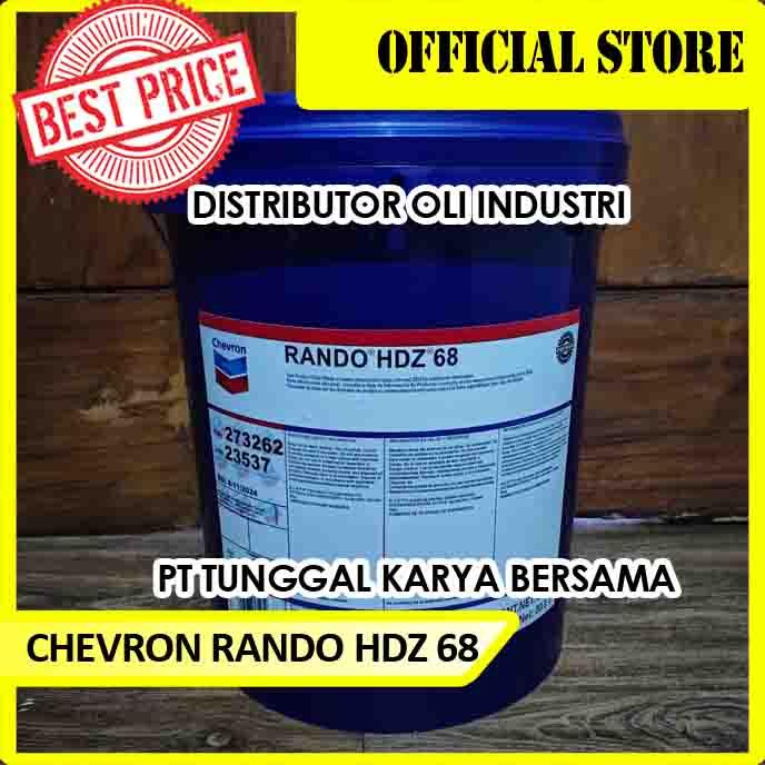 Jual CHEVRON RANDO HDZ 68 ( Hydraulic And Vacuum Pump Oil ) - Kota ...