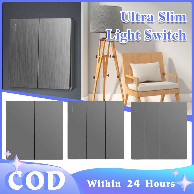 Ultra Slim Light Switch Modern Design 2 / 3 / 4 Gang Switch Household ...