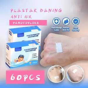 Plester Luka Transparan Isi 60 Pcs Anti Air untuk Pelindung Bakteri dan Bekas Luka