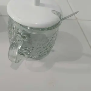 B ( B131 ) GELAS / MUG TUTUP BERUANG IMPORT + DUS / FREE SENDOK 350 ML Kaca Kitchenware