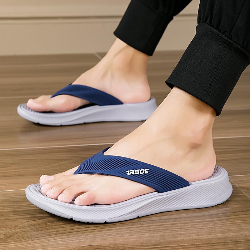 IRSOE Sandal jepit modis terbaru untuk pria dan wanita, nyaman dan anti air anti slip sandal pria sepatu cowok keren sandal selop pria Sendal Karet 7