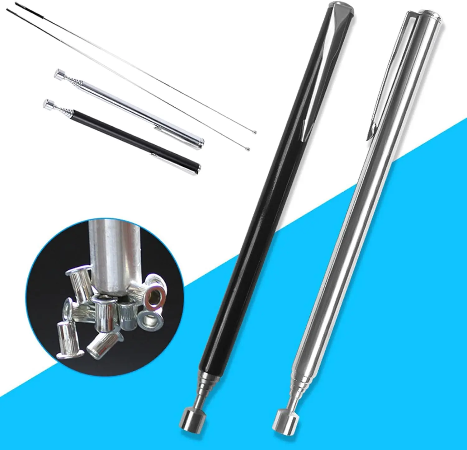 Tongkat Telescopic Magnet Pick Up Tool Rod Stick