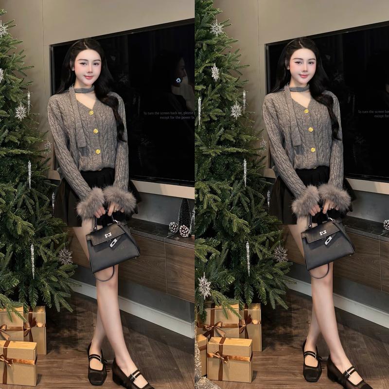   Hàng QCCCL1  Áo Cardigan Dệt Kim Cổ V A305 Len Dài Tay Form Rộng Basic Màu Trắng Đen Oversize Vải QCCC Dày Dặn Phong Cách Hàn Quốc 