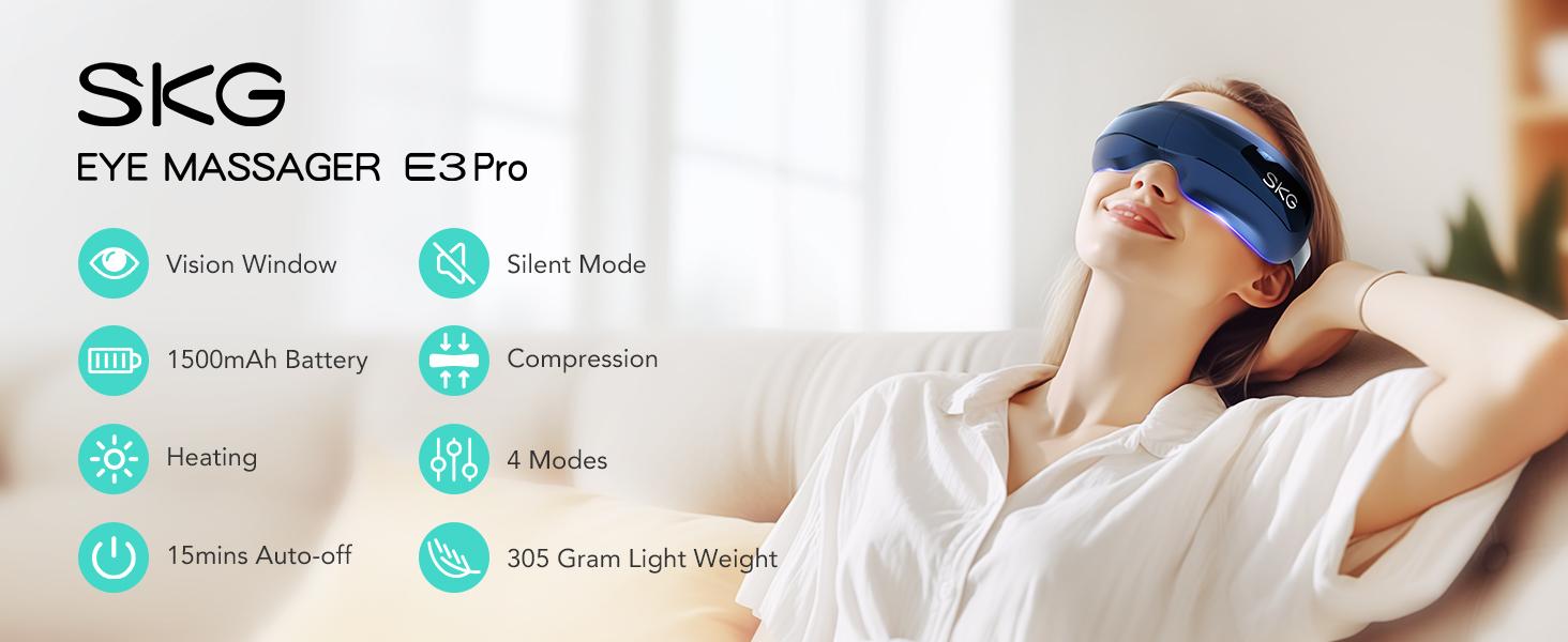 SKG E3 Pro - Eye Massager Alat Pijat Mata Elektrik Multifungsi SKG E3 Pro - Eye Massager Alat Pijat Mata Elektrik Multifungsi