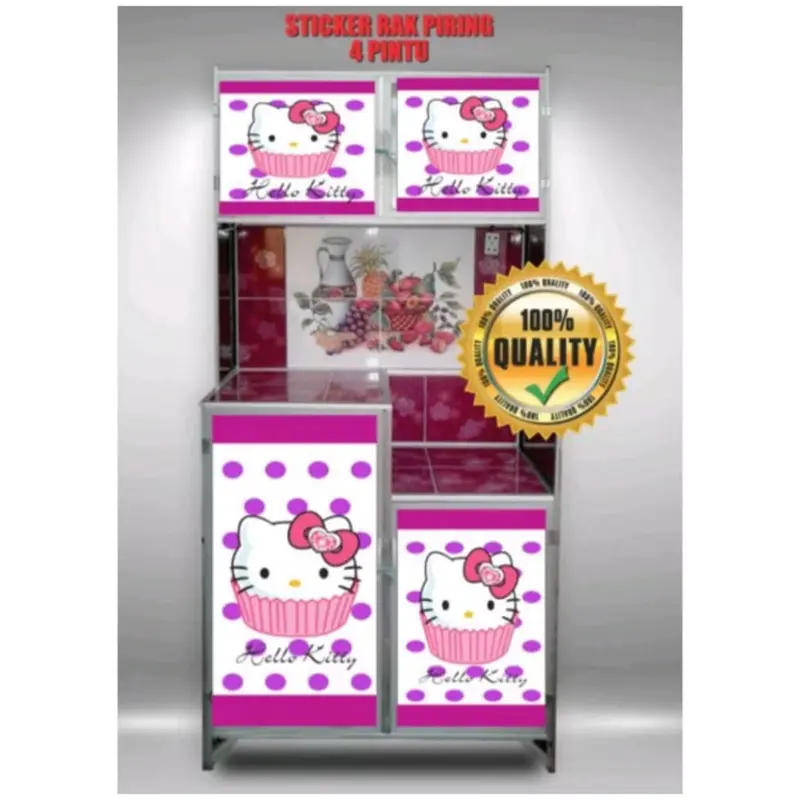 STIKER RAK PIRING 4 PINTU MOTIF KARAKTER Sticker 6