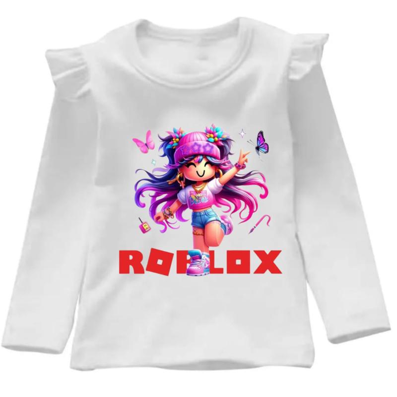 Kaos anak perempuan/kaus anak perempuan/baju lengan panjang anak perempuan/baju roblox anak anak
