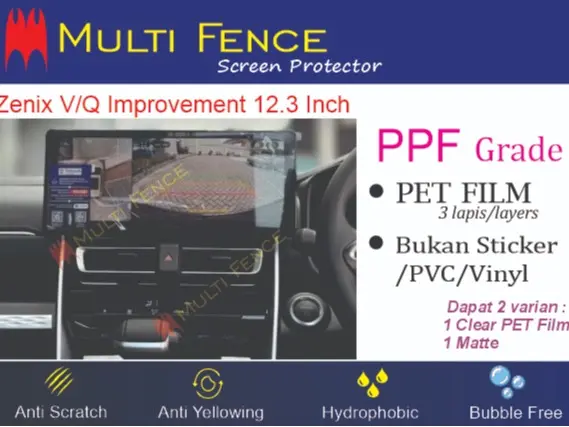 Screen Guard Head Unit Innova Zenix Type V/Q Improvement 12.3 Inch