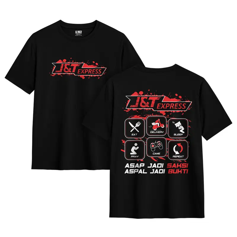 Kaos Kurir JNT Express Teman Sejalan T-shirt Distro Katun Combed 24s Baju Pria Wanita Dewasa 8