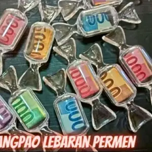 Amplop Lebaran Akrilik Permen Transparant