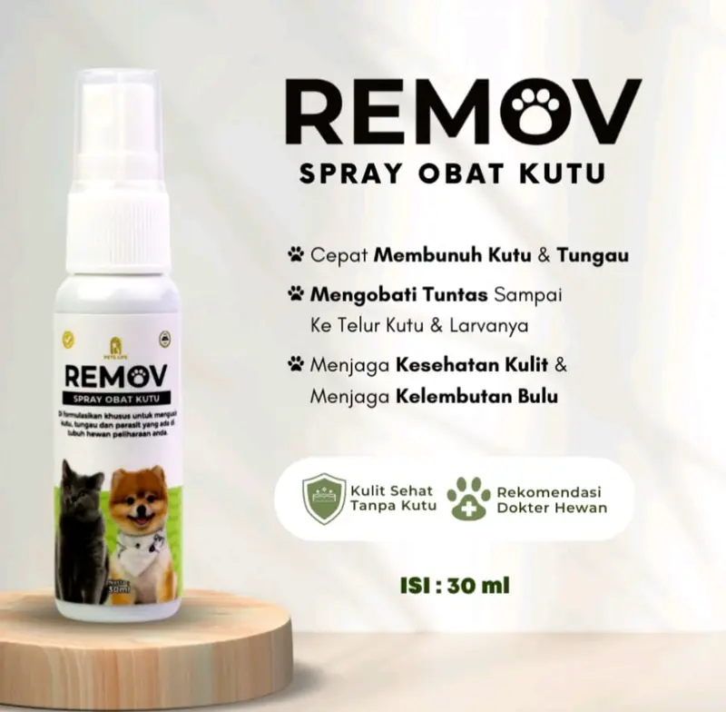 REMOV Obat Tetes Dan Spray Untuk Kucing Dan Anjing 3