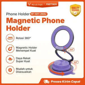 Holder HP Universal Foldable Magsafe Phone Holder Vacuum Magnet HP Magnetic Mount Car Suction Bracket 360°Vakum Magnet Suction Mobile Anti Jatuh Holder HP dada untuk Vlog