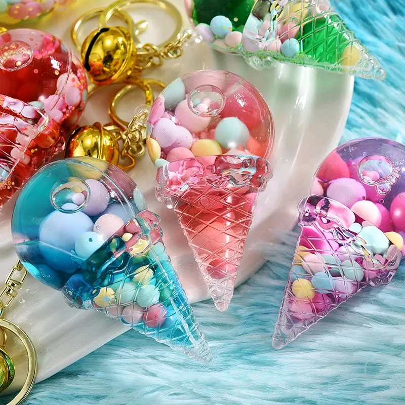 Gantungan Kunci Ice Cream Keychain KS029 Pink