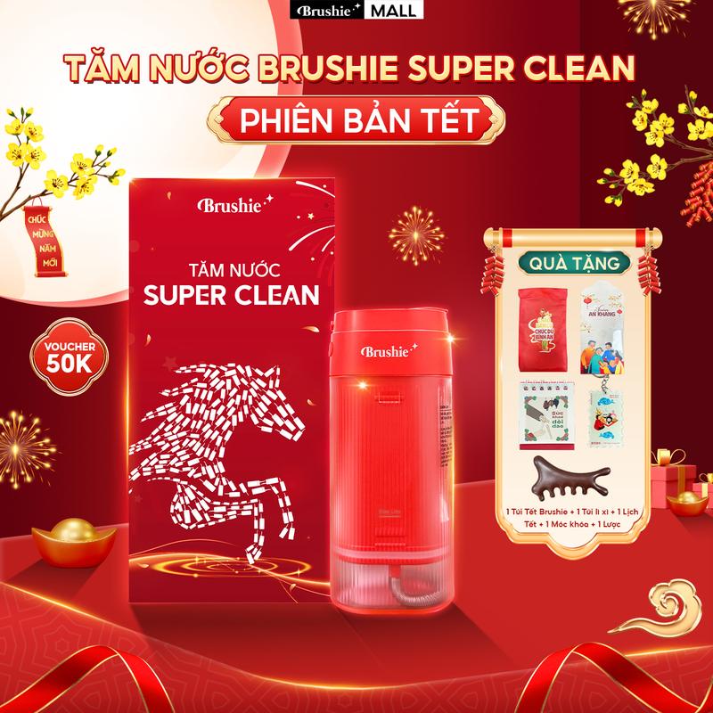 PHIÊN BẢN GIỚI HẠN 2026 Tăm nước SuperClean màu đỏ cá tính nhỏ gọn tiện lợi hỗ trợ làm sạch hiệu quả BẢO HÀNH 12 THÁNG + TẶNG 1 TÚI TẾT MÀU ĐỎ: 1 LƯỢC MASSAGE NÂU + 1 BỘ 5 LÌ XÌ + 1 LỊCH MINI + 1 MÓC KHÓA TẾT