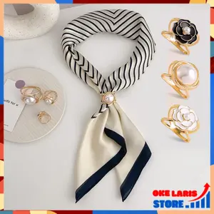OLS Ring Bros Multifungsi Gesper Bros Ring Cincin Mewah Besar Aksesoris Scarf Hijab
