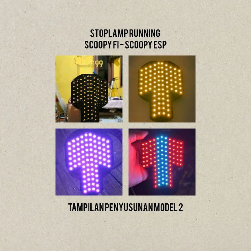 STOPLAMP RUNNING SCOOPY FI - SCOOPY ESP 10 MODE KEDIP OTOMATIS Bisa Request Running Love dan Bisa Request Warna 1