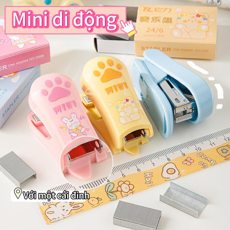 Máy bấm ghim mini đa năng siêu tiện lợi thích hợp cho việc học tập dễ dàng bỏ vào cặp sách thiết kế đẹp mắt phù hợp với mọi nhu cầu sử dụng hàng ngày