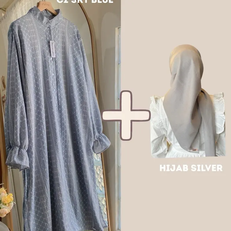C2 skyblue+hijab silver