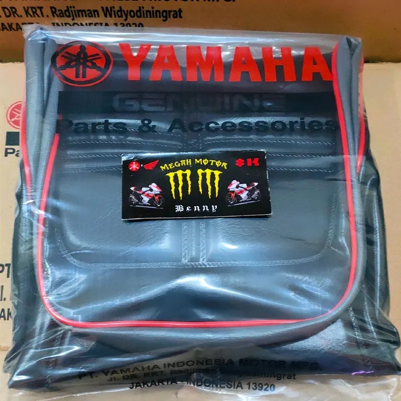 Kulit Sarung Cover Jok RXking Cobra RXKing Master Kotak kotak Tahu Lis Merah Samping Abu Abu Kualitas Oem 7