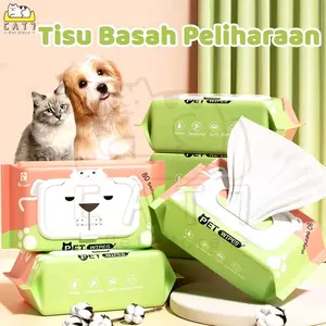 Tisu Basah Kucing Anjing 80 Sheet Pet Wipes Tisu Basah Anabul Tissue Wipe Grooming Hewan Murah