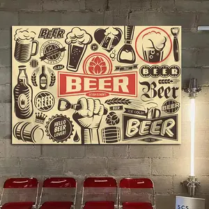 Latar dekorasi rumah bir, musik bar, restoran BBQ, kedai kecil, wallpaper dinding, gaya retro, populer untuk foto, kain gantung mural