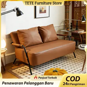 TETE-7 [Bantal Gratis] Sofa Ruang Tamu Minimalis Serbaguna Katil Sofa Santai Desain Elegan Hemat & Ruang Sofa Sofa Minimalis Sofa Single Murah Sofa Retro Minimalis Sofa 1/2/3 Seater Kain Teknologi  Sofa 3 Seater Minimalis Sofa Bed Aesthetic Sofa