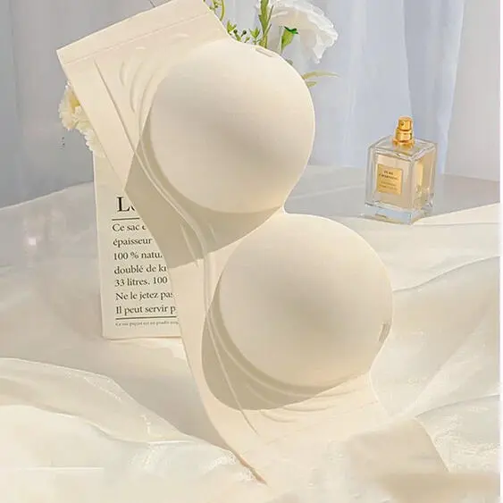 Strapless Underwear Women's Small Breasts Gathering Anti Slip Look Big Non Marking Tube Top No Steel Ring Bra