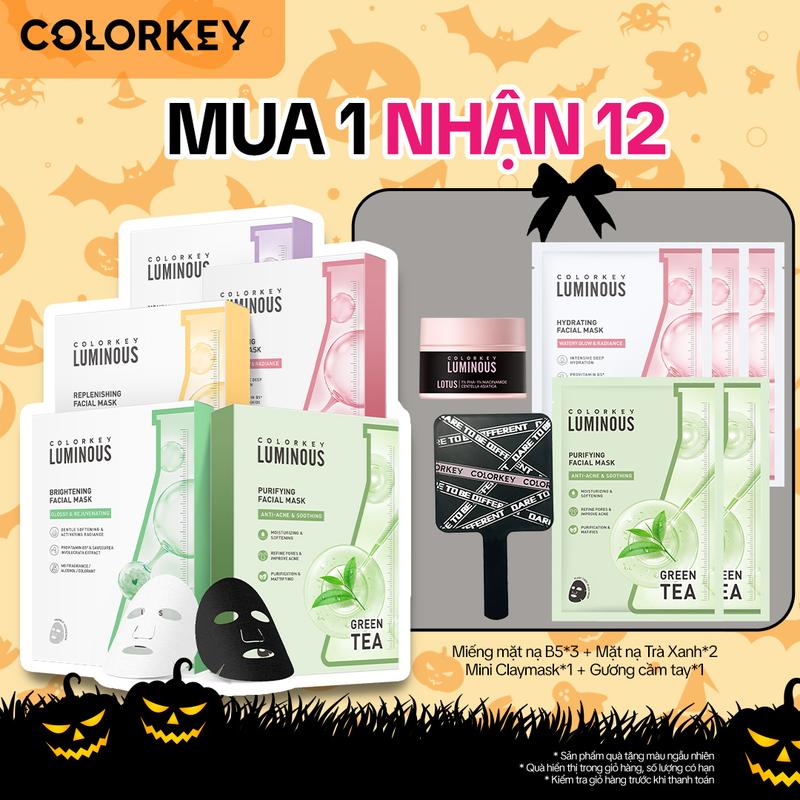 [EX] COMBO 5 HỘP Mặt Nạ Giấy B5 COLORKEY LUMINOUS Hỗ Trợ Cấp Ẩm Làn Da 25ml/miếng 10 miếng/hộp - KLL1L4
