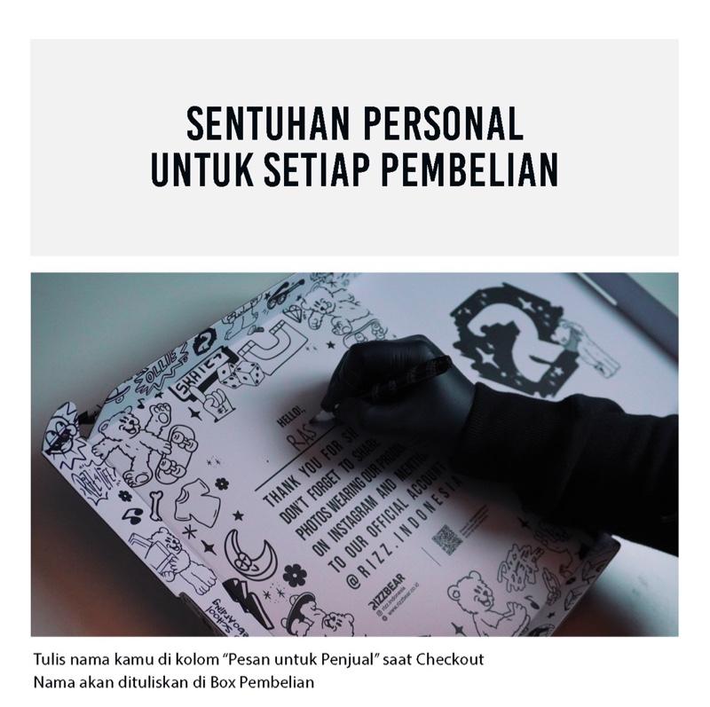 RIZZBEAR Kaos Hitam Cowok Original T-Shirt Black RIZZBEAR Kaos Hitam Cowok Original T-Shirt Black