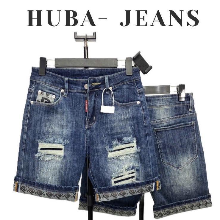  BIGSIZE  Quần jeans nam HUBA-JEANS chất co giãn wash rách HUBA-JEANS chất liệu vải jean dày dặn cao cấp - Menswear Pants Có Túi Denim 
