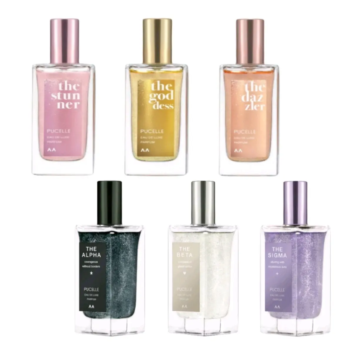 PUCELLE Eau De Parfum 50ml | Parfum Cewek | Parfum Pucelle | The Stunner | The Goddess | The Dazzler | The Alpha | The Beta | The Sigma| Farpum | Minyak Wangi Tahan Lama Awet