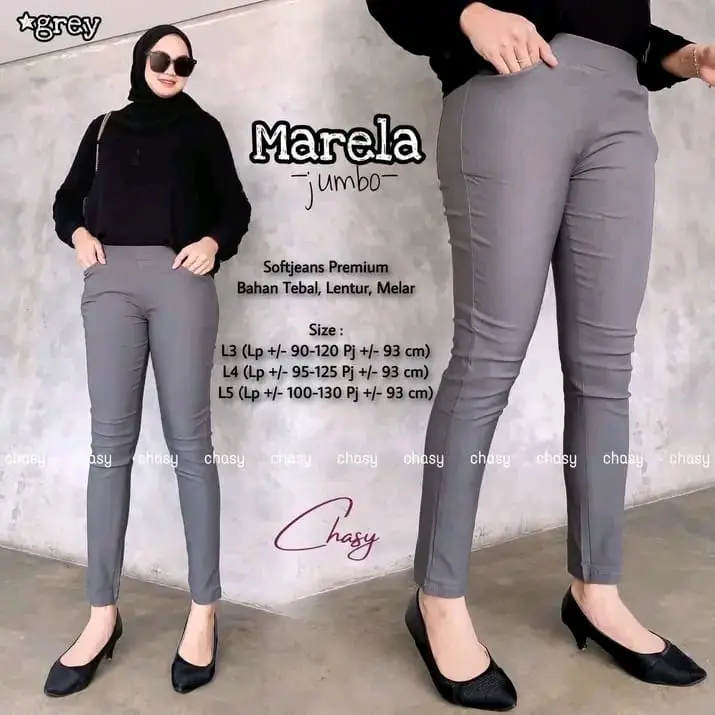 CELANA KANTOR WANITA BAHAN SCUBA PREMIUM\\CELANA BAGGY MARELLA