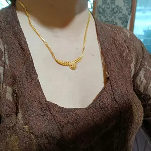 kalung dubai titanium lapis emas