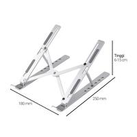 Gambar Stand Laptop Universal Kompatibel dengan Macbook Air Pro Adjustable Foldable Alumunium Premium - White dari APPLE GEAR JOGJA Kota Yogyakarta 5 Tokopedia