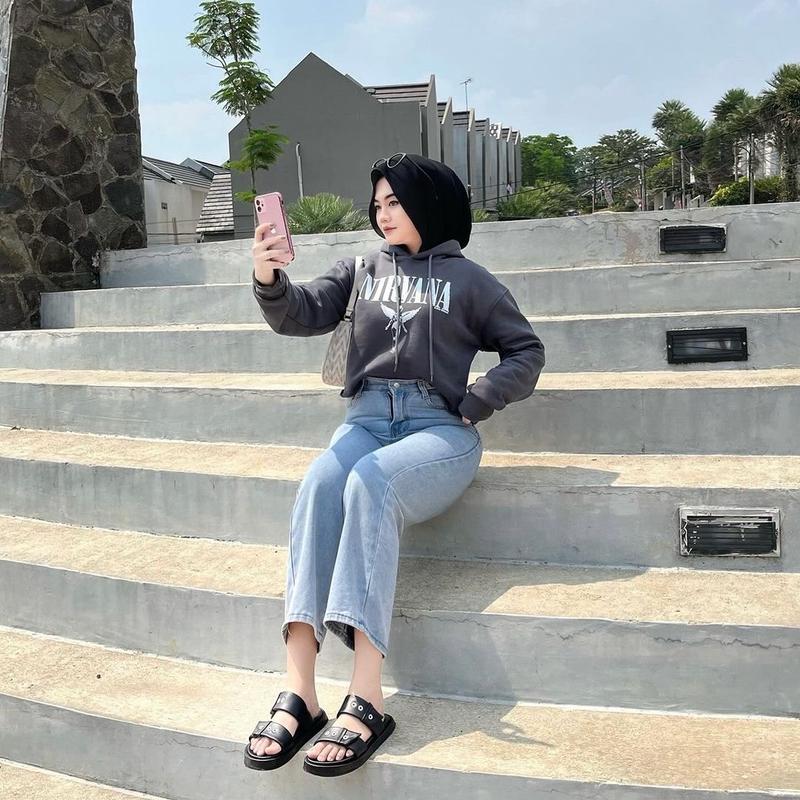 Nirvana Crop Hoodie (Grey Edition) Lembut 9
