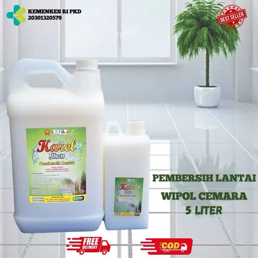 Karbol Sereh 5 Liter Cairan Pembersih Toilet - Anti Bakteri Ampuh Menghilangkan Bau Jengkol - Wipol