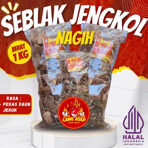 SEBLAK  JENGKOL PEDAS DAUN JERUK  1BAL-Cang Asep Food Snack Cemilan Makanan Pedas keripik