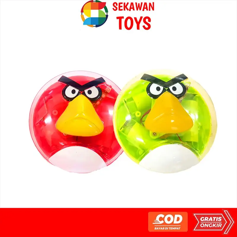 Mainan Anak Gasing Lampu/Flash Ufo Karakter Angry 201F 3