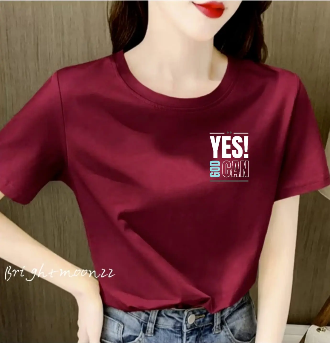 TERBARU KAOS OBLONG YES GOD CAN POLOS PRIA DAN WANITA