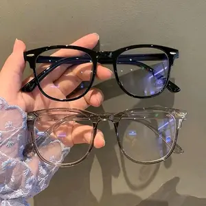 Kacamata Anti Radiasi Bingkai Persegi Retro Style Aksesoris Fashion Eyewear Plastik Asetat Korean Style untuk Pria & Wanita Glasses