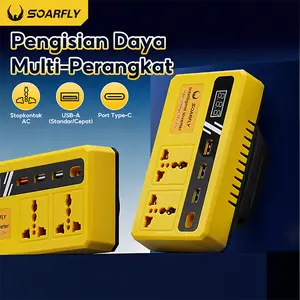 【Pengiriman 24 jam】SOARFLY  Inverter Multifungsi DC18V/21V ke AC220V 20V LXT Makita soket konverter 150W daya multifungsi Pengisi daya DIY/Antarmuka （Tanpa baterai）