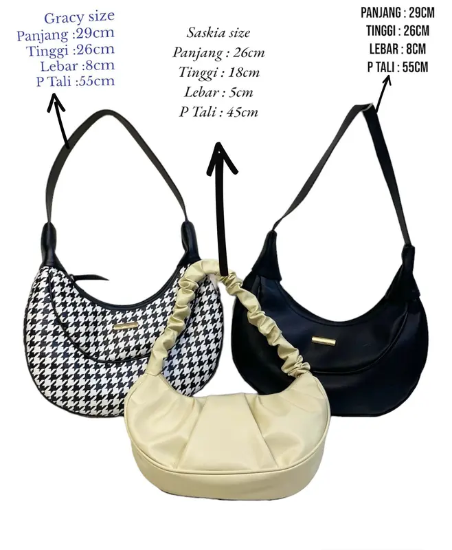 Paket Hemat 3 pcs 100 Ribu | Tas bahu wanita best seller gratis ongkir 5
