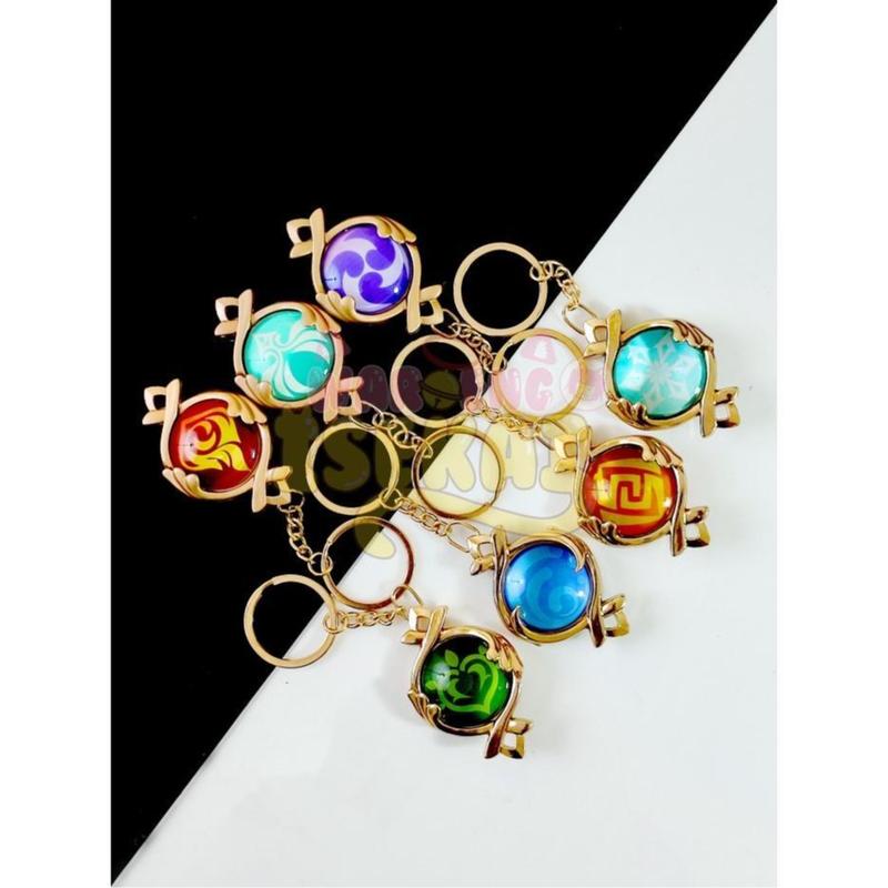 Genshin Impact Keychain - Gantungan Kunci Vision Fontaine Frame Besi ...