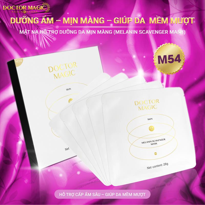  M54 - Mặt Nạ Hỗ Trợ Dưỡng Da Mịn Màng Doctor Magic - Melanin Scavenger Mask - 28g*5miếng - Dưỡng Da Mặt Đắp Mặt - Skincare 